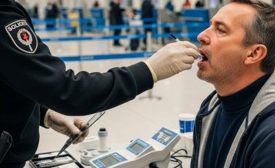 test antidroga aeroporto