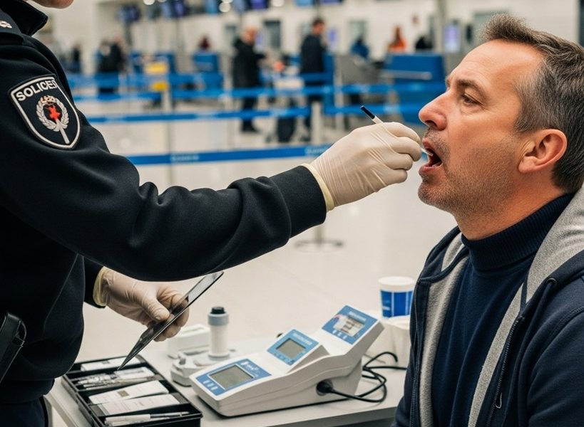 test antidroga aeroporto